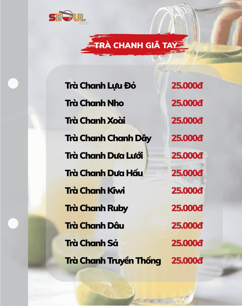 Menu SEOUL Eakar trang 18