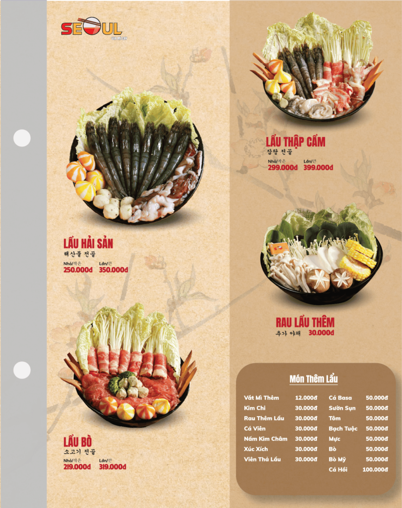 Menu SEOUL Hậu Nghĩa trang 6