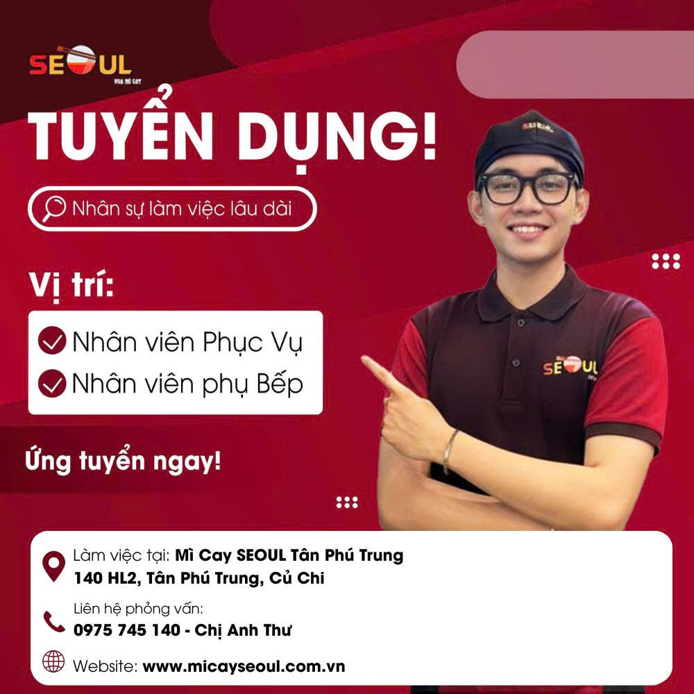 SEOUL TÂN PHÚ TRUNG – CỦ CHI TUYỂN DỤNG