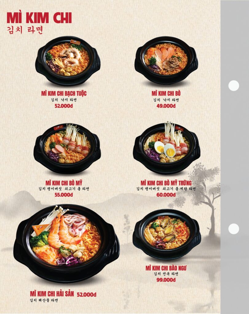 Menu SEOUL Dầu Giây trang 1