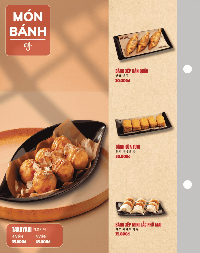 Menu SEOUL Thạch Hòa trang 8