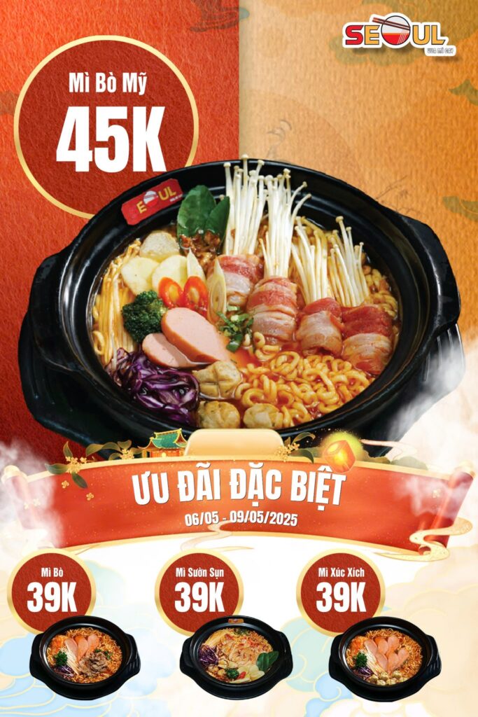 Rộn ràng tháng 05 – đón deal vàng – SEOUL Nguyễn Văn Luông