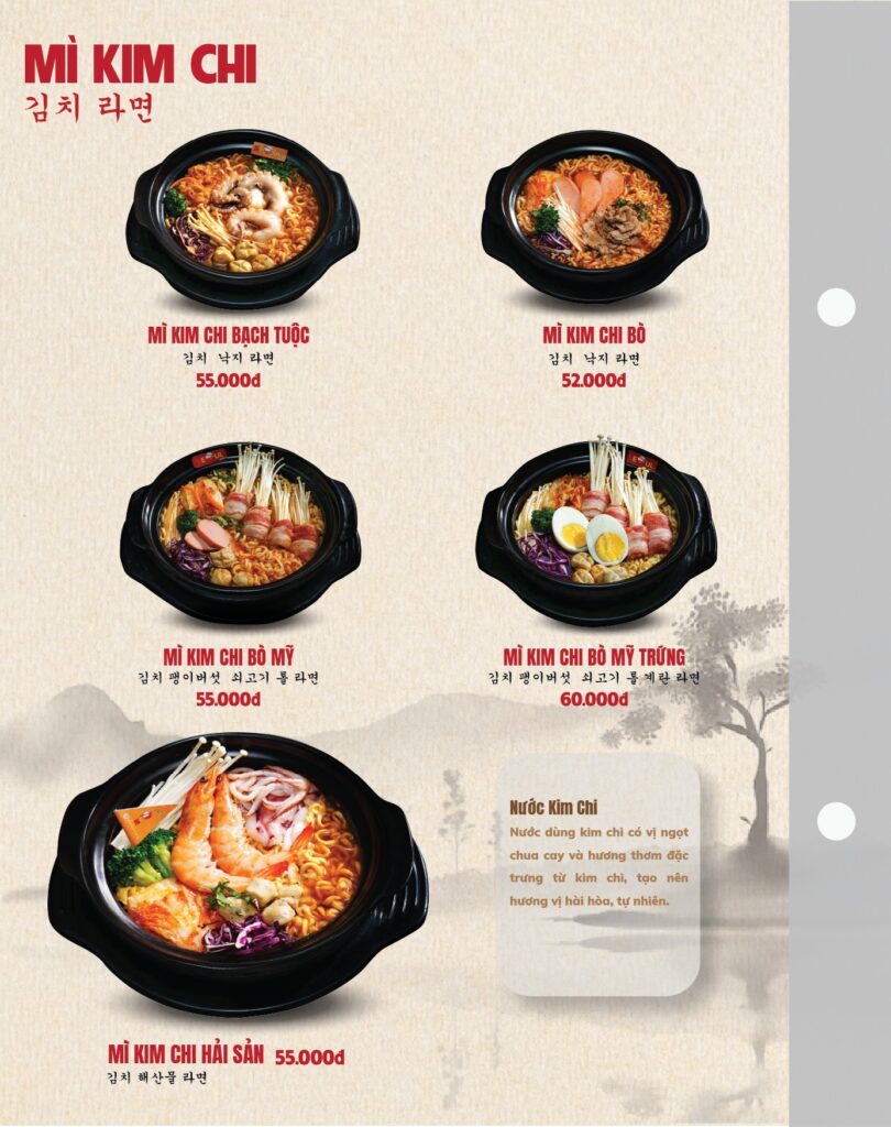 Menu SEOUL Cần Thơ-Cn2 trang 1