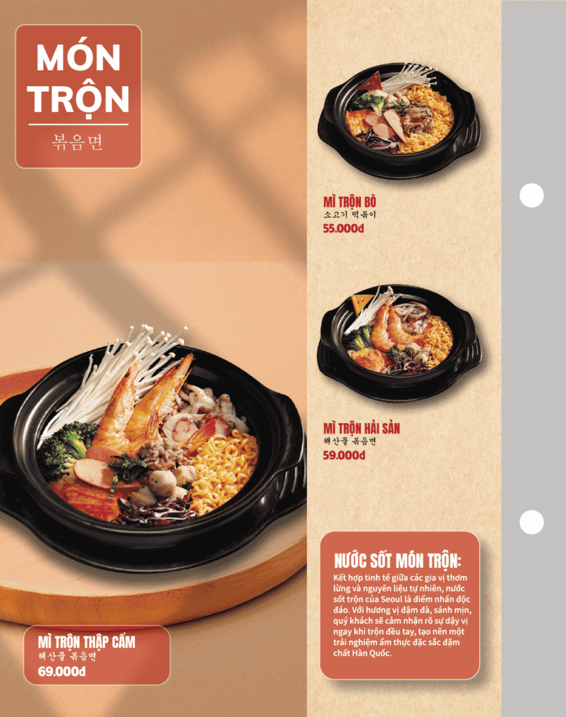 Menu SEOUL Bình Tân trang 9