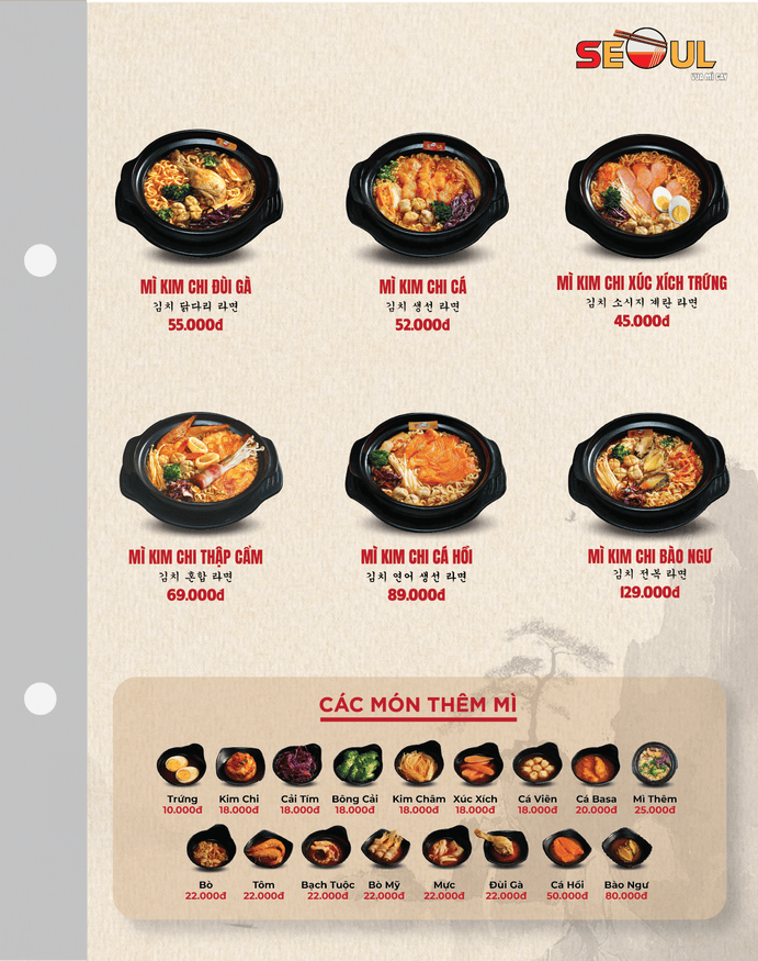 Menu SEOUL Buôn Ma Thuột-262 Lê Duẩn trang 2