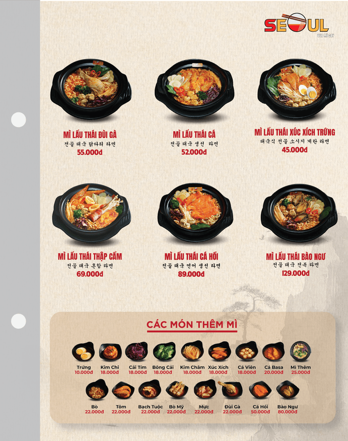 Menu SEOUL Buôn Ma Thuột trang 4