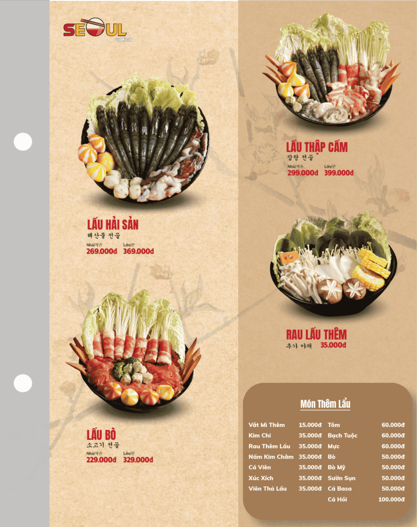 Menu SEOUL Cao Lãnh trang 6