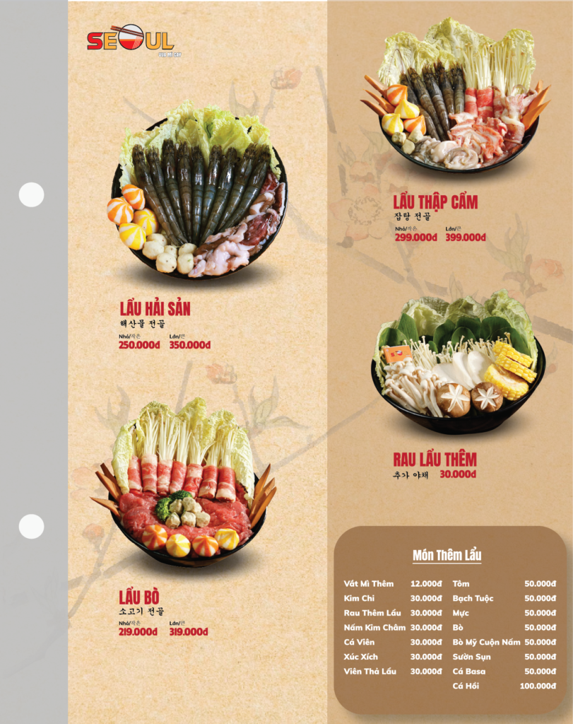 Menu SEOUL An Khê trang 6