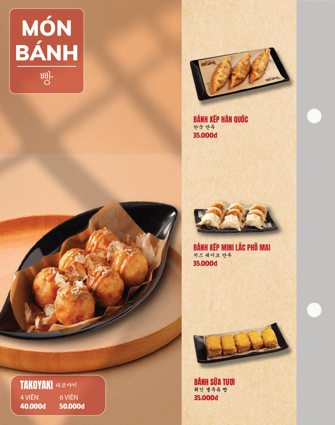 Menu SEOUL Bông Giấy trang 7