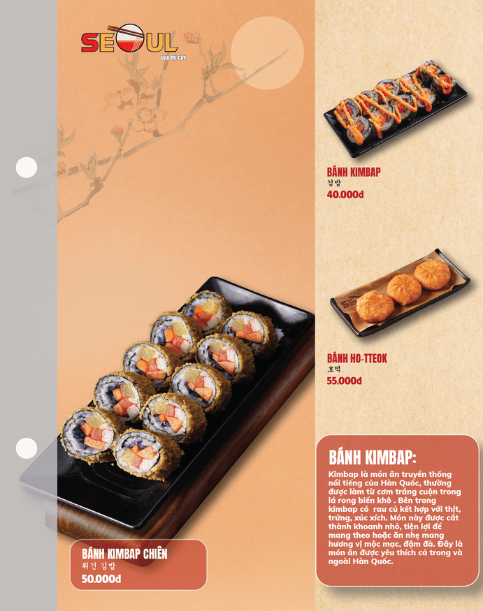 Menu SEOUL Bông Giấy trang 8