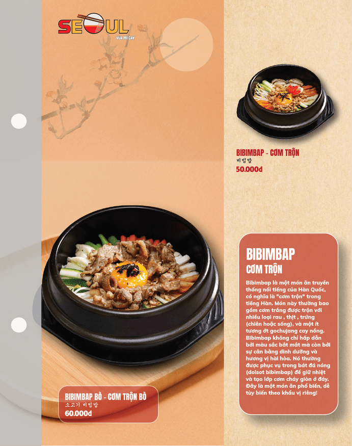 Menu SEOUL Bông Giấy trang 10