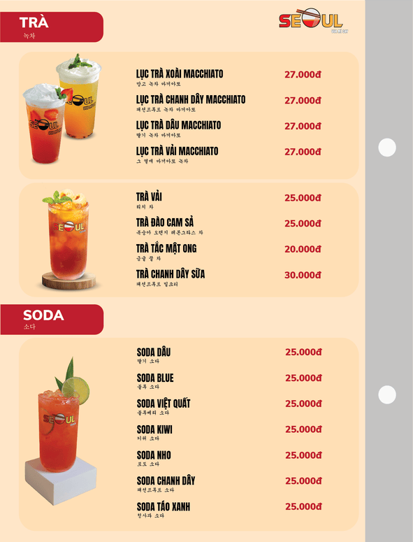 Menu SEOUL Kỳ Anh trang 18