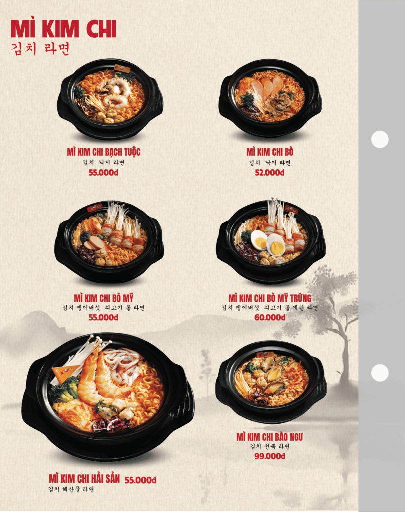 Menu SEOUL Nguyễn Thị Tú trang 1