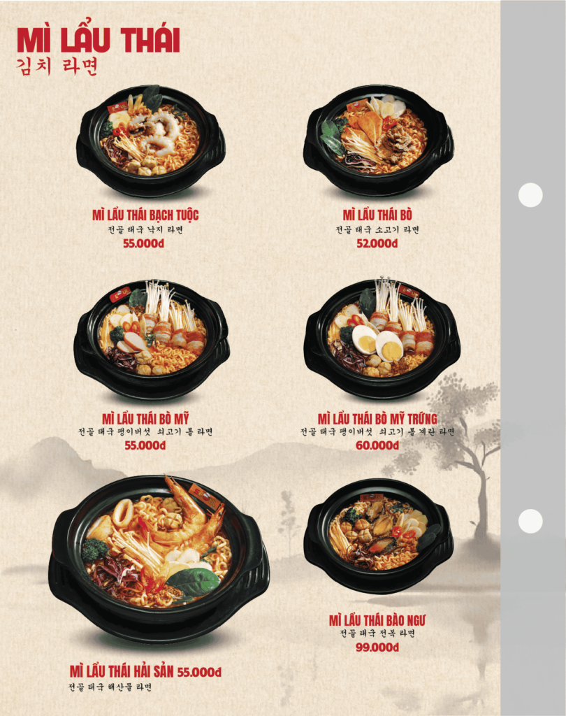Menu SEOUL Nguyễn Thị Tú trang 3
