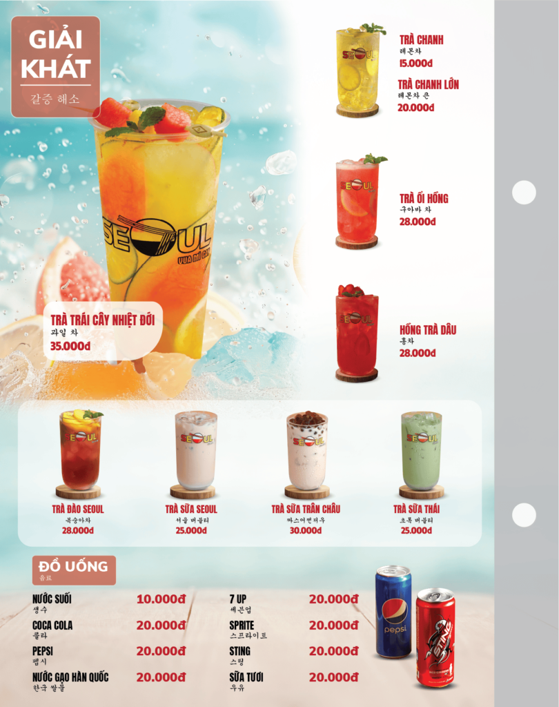 Menu SEOUL Nguyễn Thị Tú trang 17