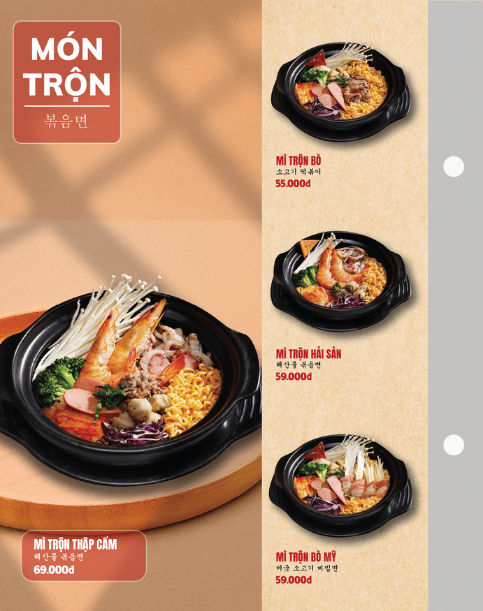 Menu SEOUL Phước Đông trang 9