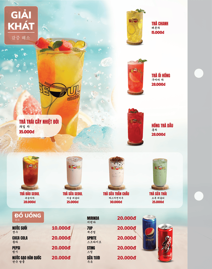 Menu SEOUL Rạch Giá trang 15