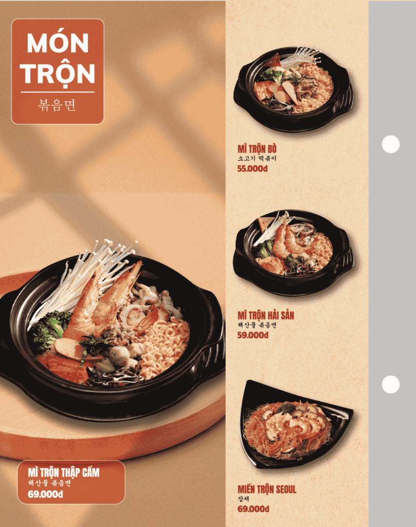 Menu SEOUL Tân Sơn Nhì trang 9