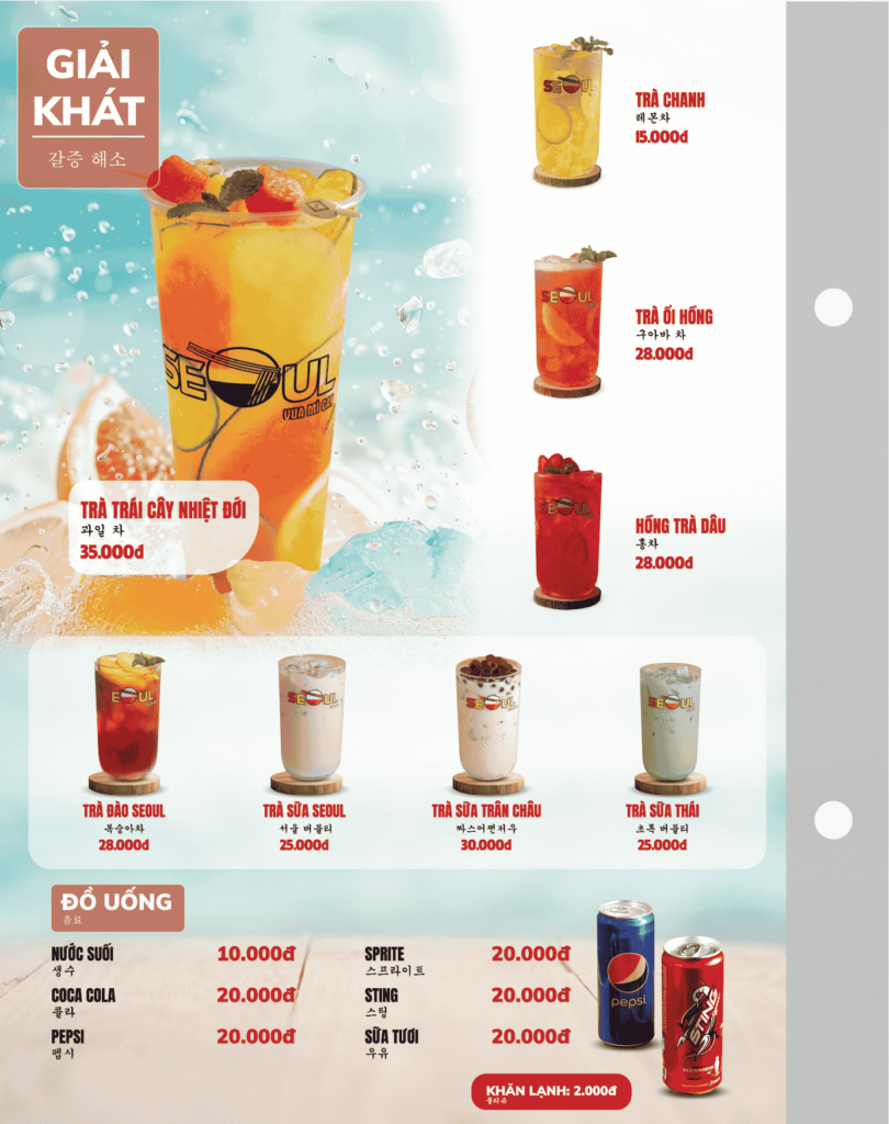 Menu SEOUL Tân Sơn Nhì trang 15
