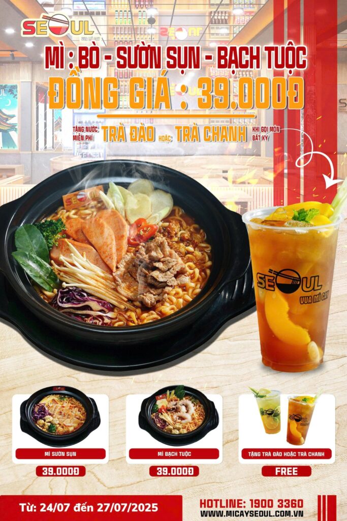 Cuối tháng thảnh thơi – có deal siêu hời! SEOUL ĐỨC TRỌNG CN2