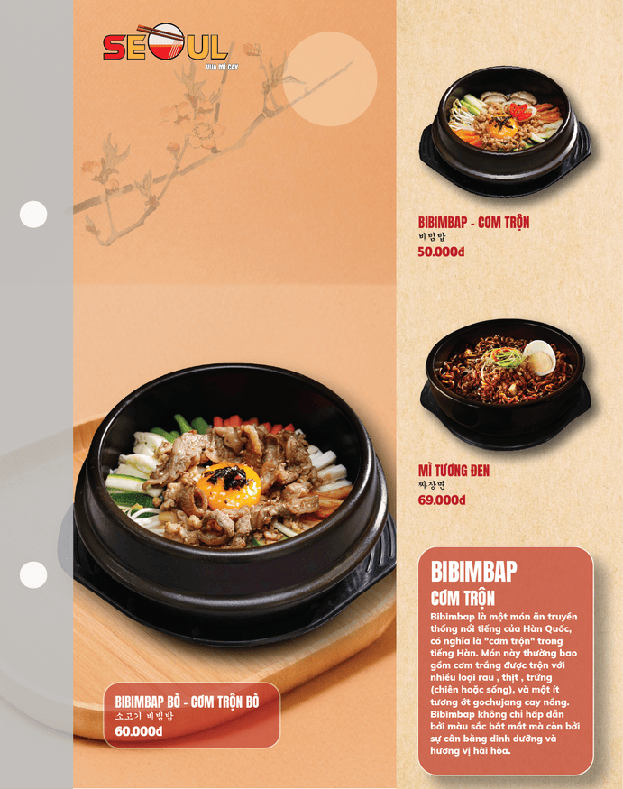 Menu SEOUL Đồng Xoài trang 10