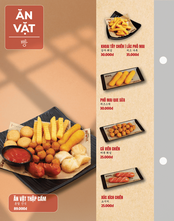 Menu SEOUL Đồng Xoài trang 13