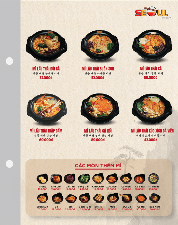 Menu SEOUL Chiêu Liêu trang 4