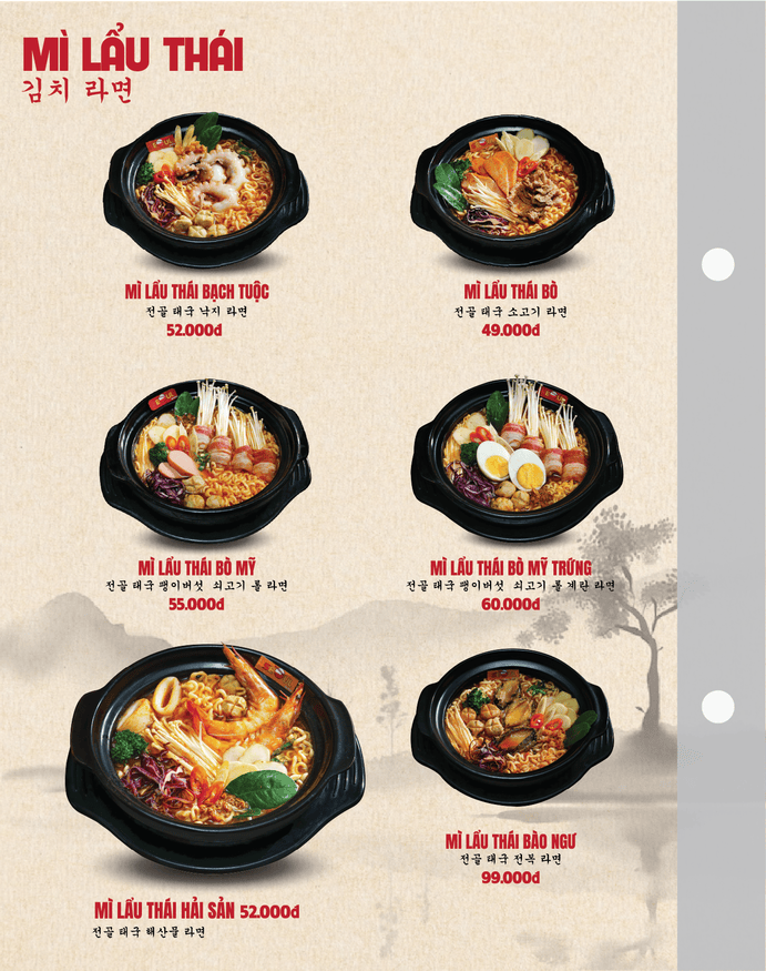 Menu SEOUL Gia Kiệm trang 4