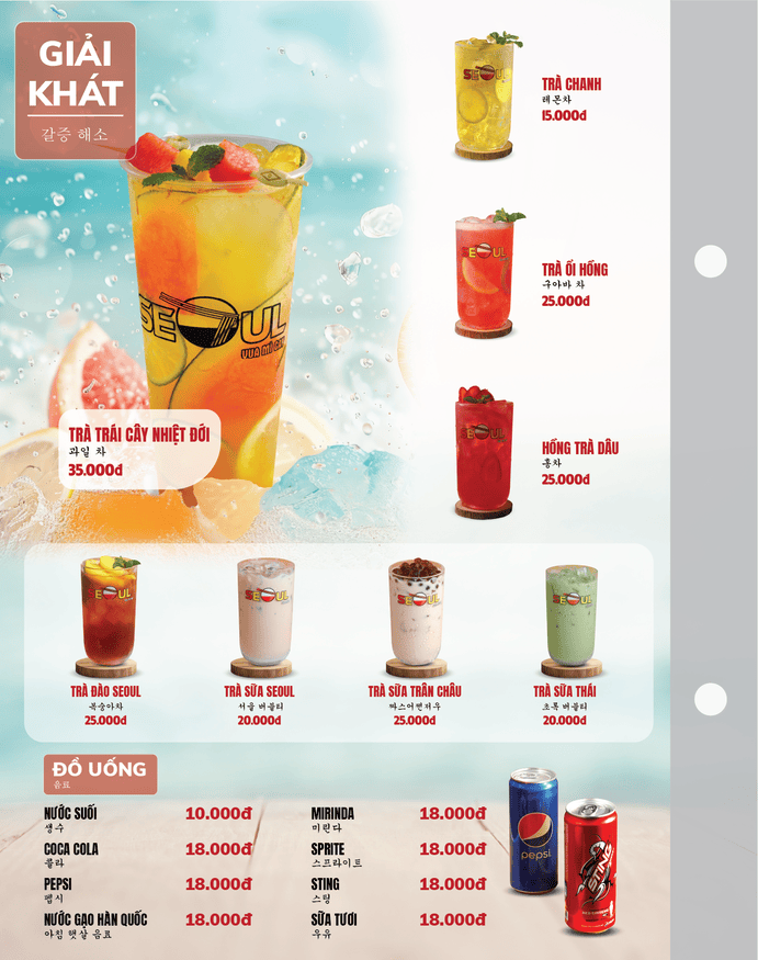 Menu SEOUL Hồng Ngự trang 15