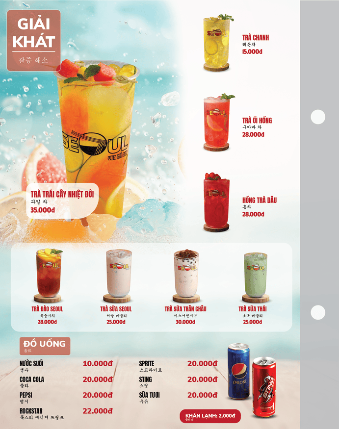 Menu SEOUL Huế trang 15