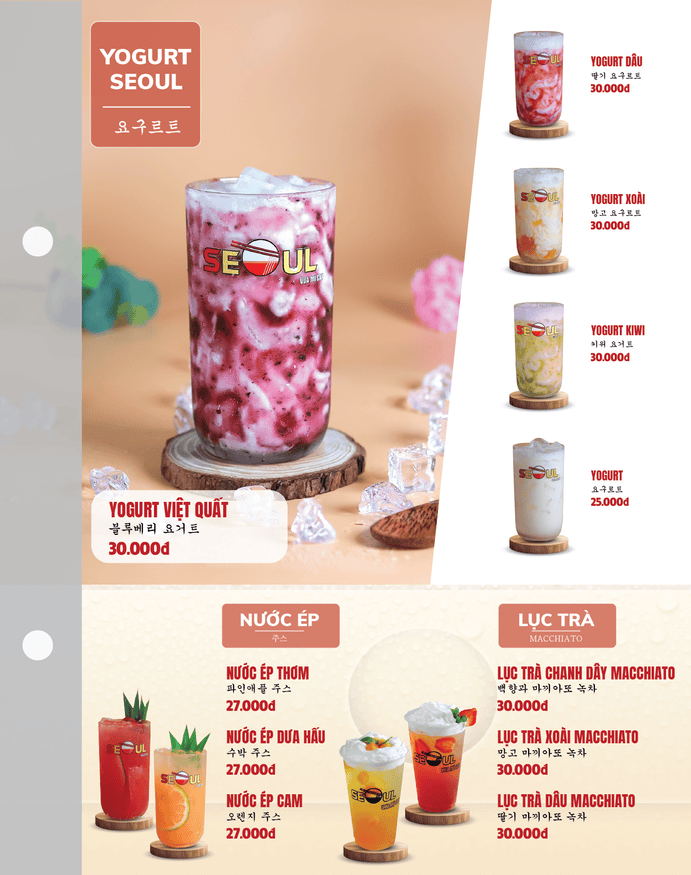 Menu SEOUL Huế trang 16