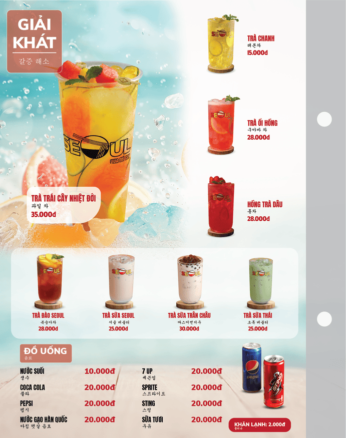 Menu SEOUL Long Thành trang 15
