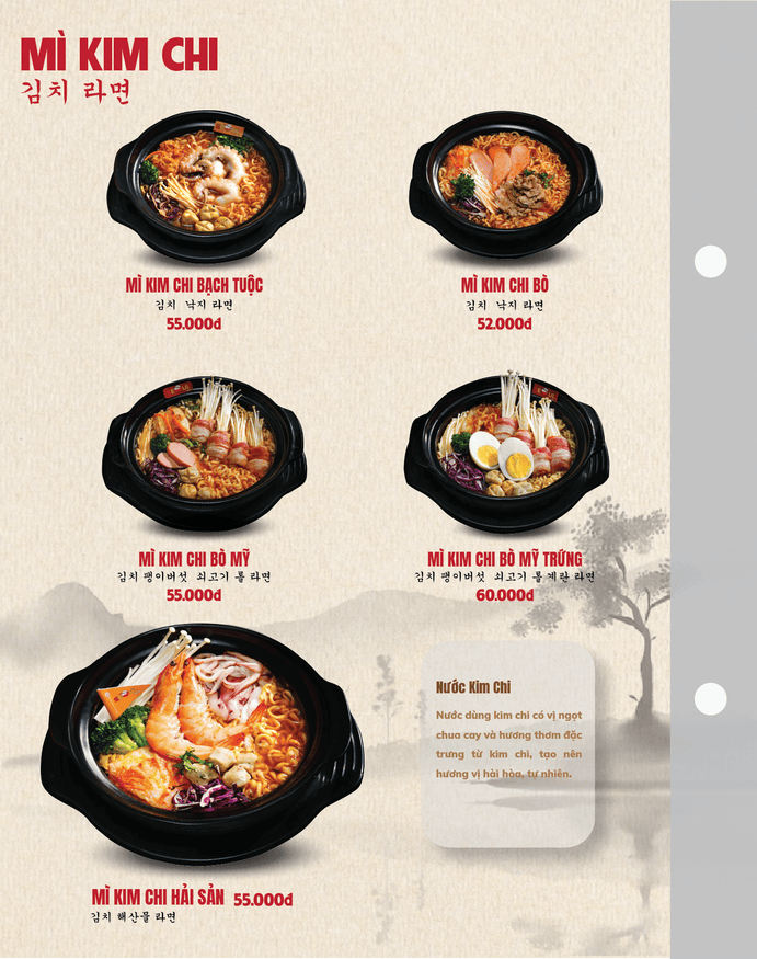 Menu SEOUL Mỹ Tho 2 trang 1