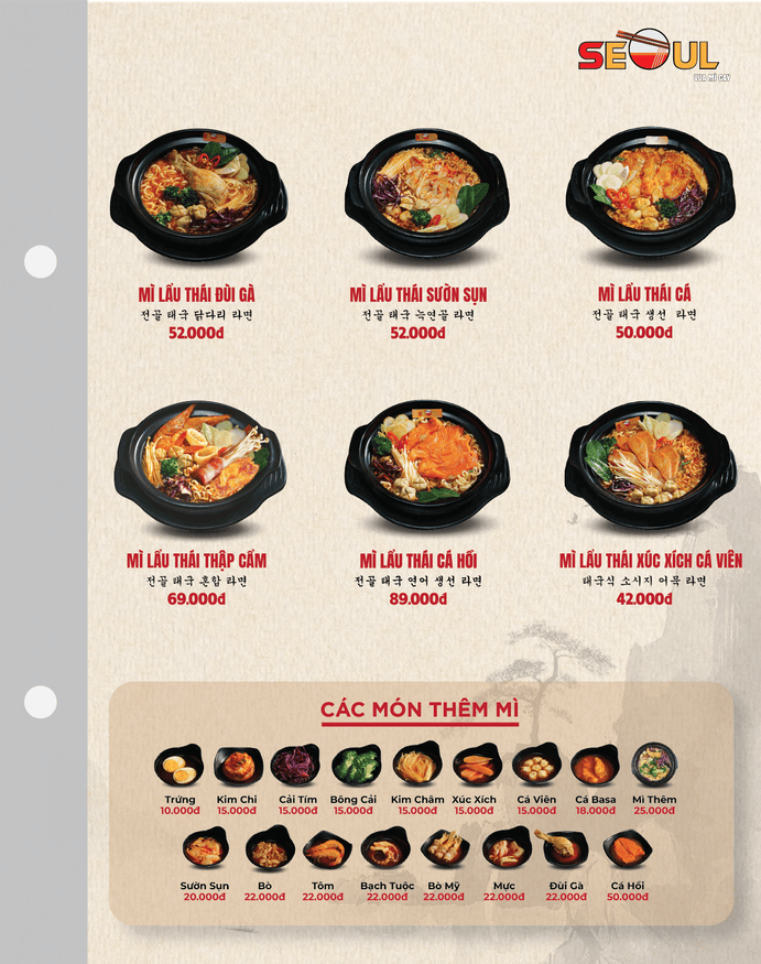 Menu SEOUL Mỹ Tho 2 trang 4