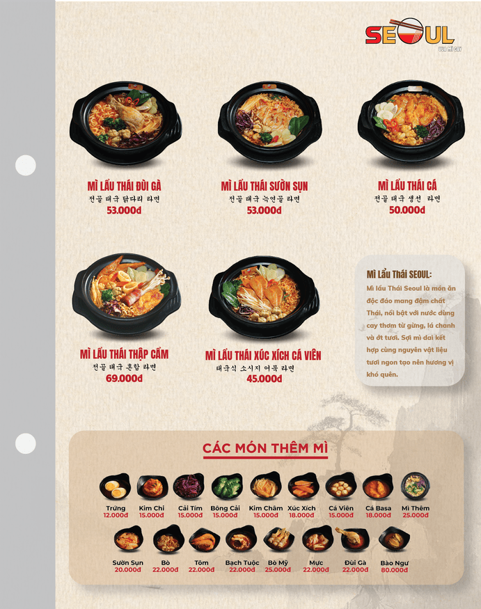 Menu SEOUL Hiệp Phước trang 4