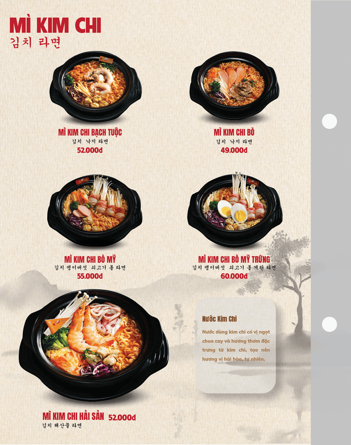Menu SEOUL Vạn Giã trang 1
