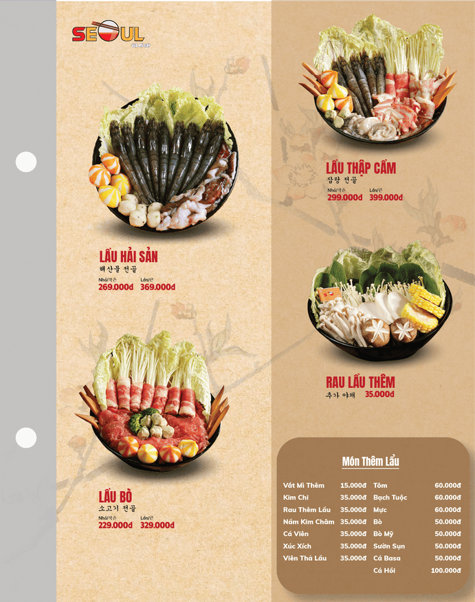 Menu SEOUL Vĩnh Lộc A trang 6