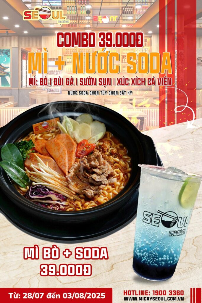 Gọi combo liền tay – có ngay ưu đãi xịn – SEOUL Ô MÔN