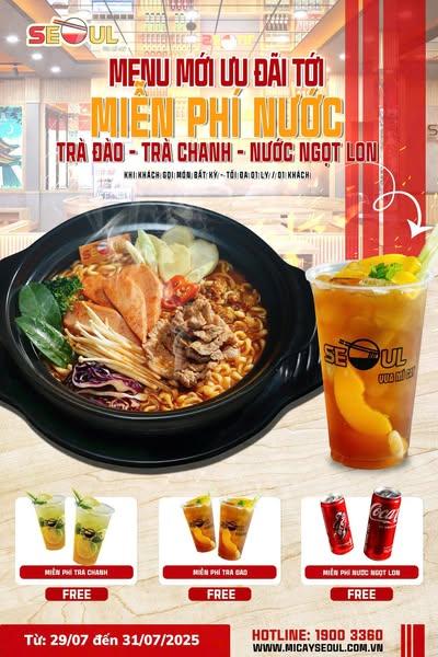 Menu mới – ưu đãi tới! – SEOUL TAM KỲ