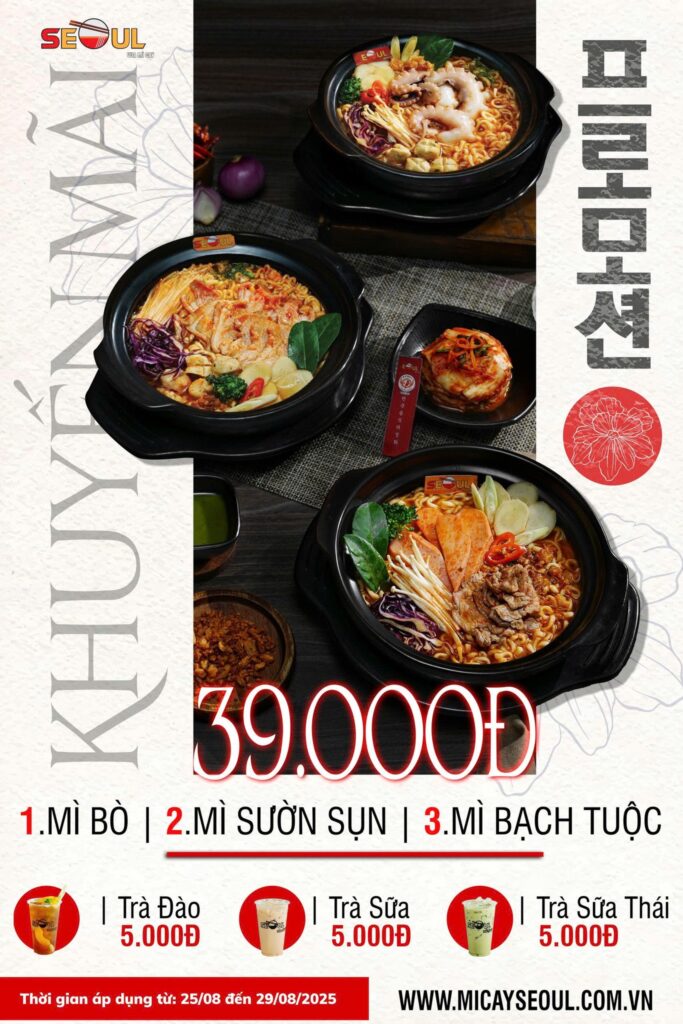Năm học mới chill – đón deal cực yêu! – SEOUL ĐỨC TRỌNG CN 2