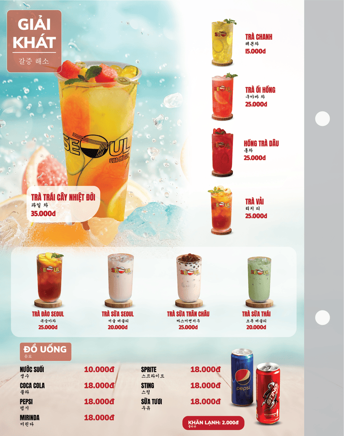Menu SEOUL Đô Lương trang 15