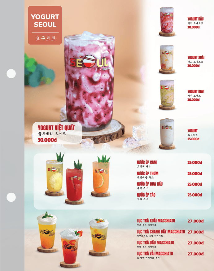 Menu SEOUL Đô Lương trang 16