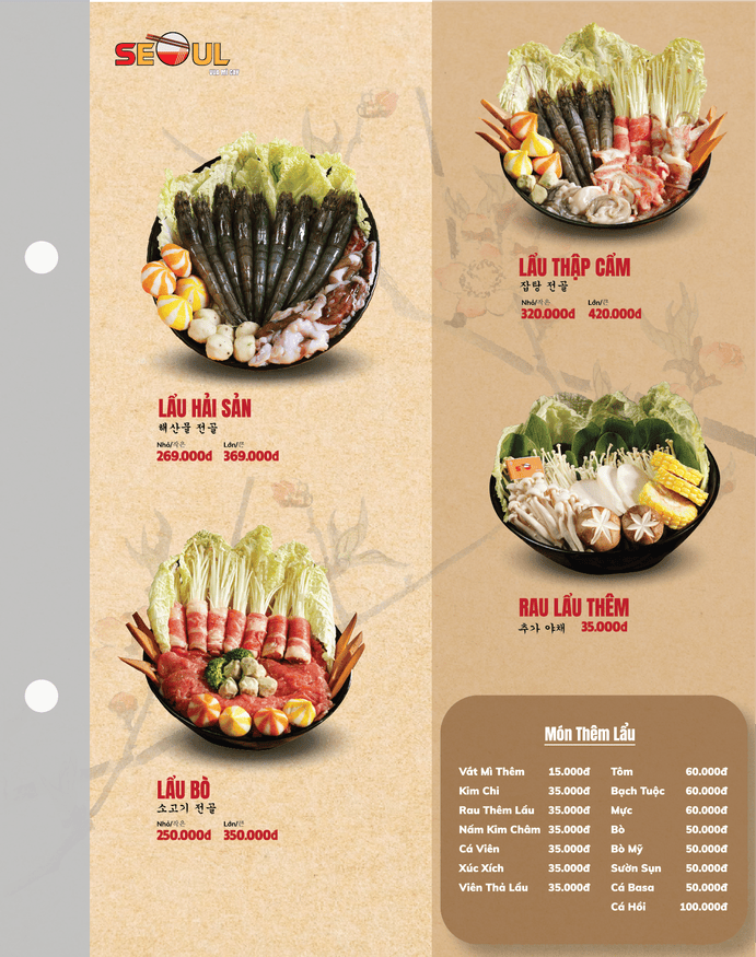 Menu SEOUL Linh Đàm trang 6