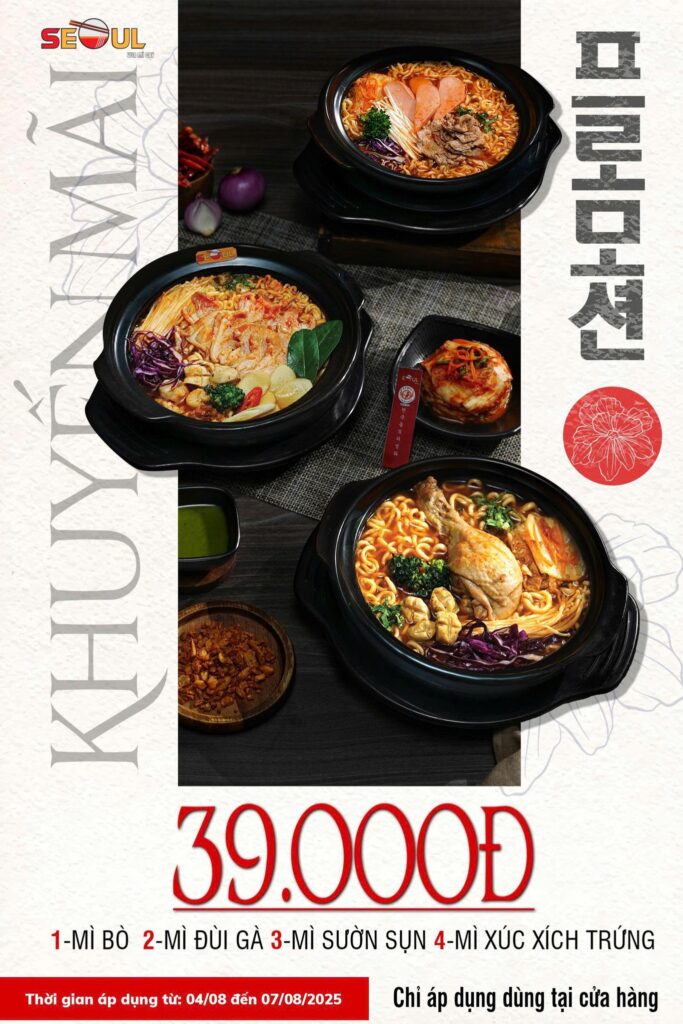 Tháng 08 rộn ràng – deal vàng ngập tràn – SEOUL VỊ THANH