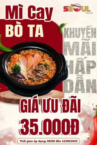Vị cay nồng nàn – ưu đãi thu sang! – SEOUL CAI LẬY