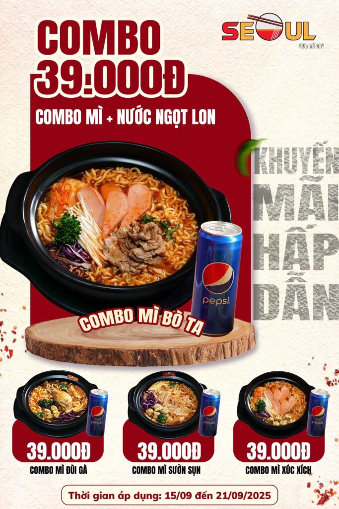 Combo đậm đà – deal hời bao la! – SEOUL EAKAR