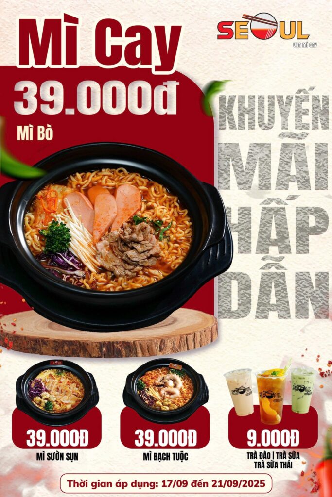 Giữa tháng rộn ràng – deal ngon ngập tràn – SEOUL HÀ TIÊN