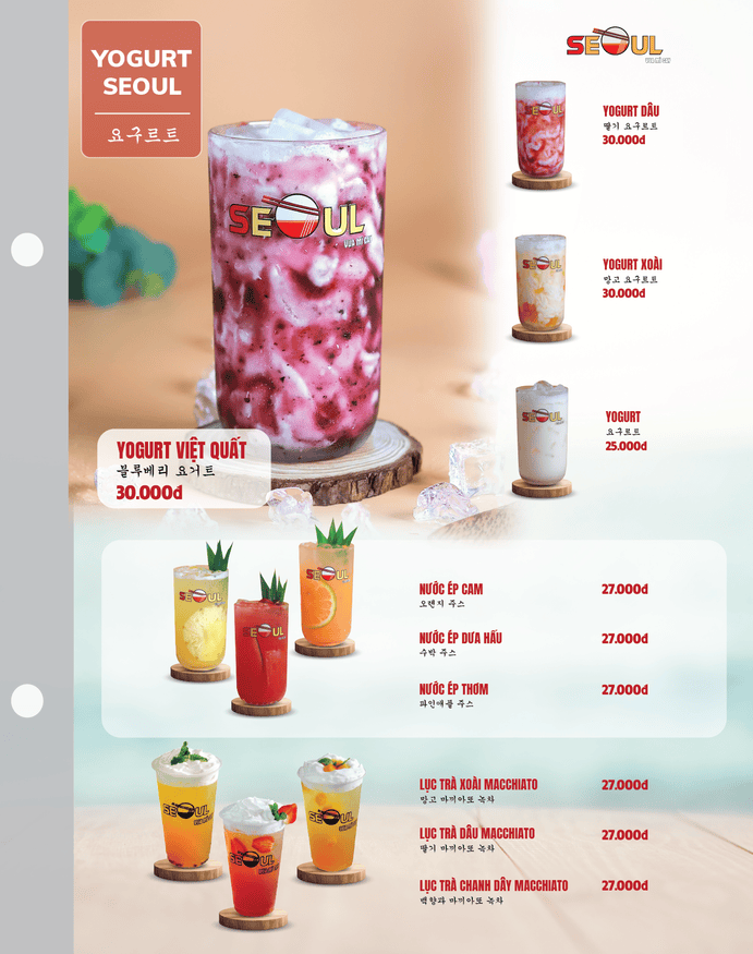 Menu SEOUL Điện Biên Phủ trang 16