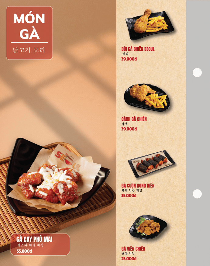 Menu SEOUL Giá Rai trang 11