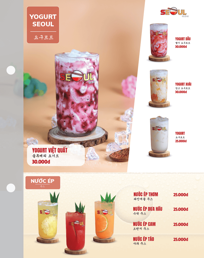 Menu SEOUL Giá Rai trang 16